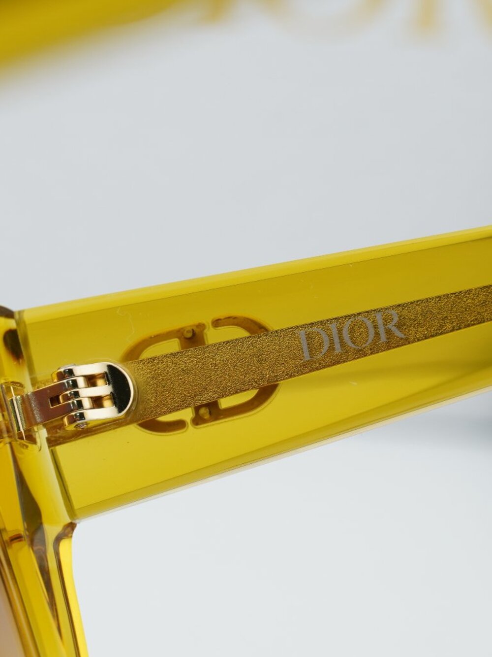Dior DIORGLOW S1I 66D2 Square Sunglasses - Yellow/Brown - Picture 7 of 11